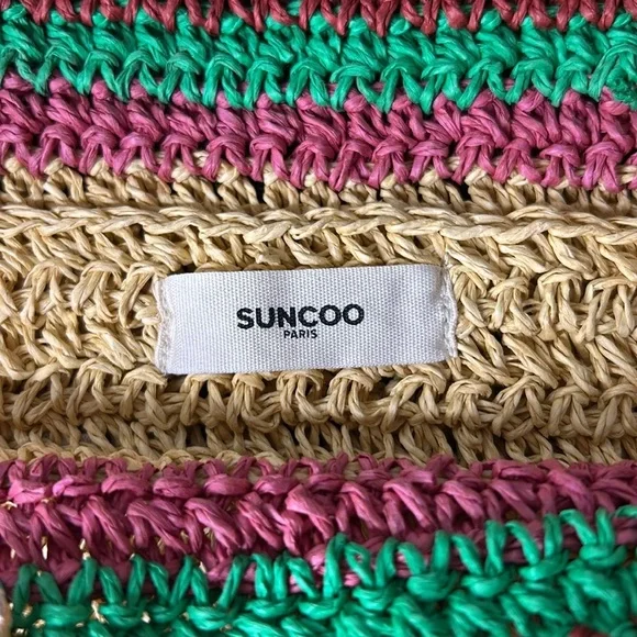Suncoo Paris Aless Crochet Tote Bag NWT - Picture 3 of 10